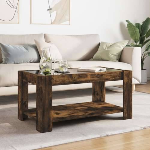 Stolić za kavu LED boja hrasta 93x53x45 cm konstruirano drvo - Dimljeni hrast 1 93 cm Cijena
