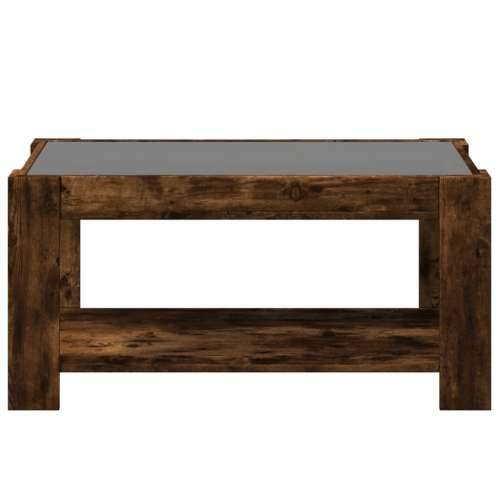 Stolić za kavu LED boja hrasta 93x53x45 cm konstruirano drvo - Dimljeni hrast 1 93 cm Cijena