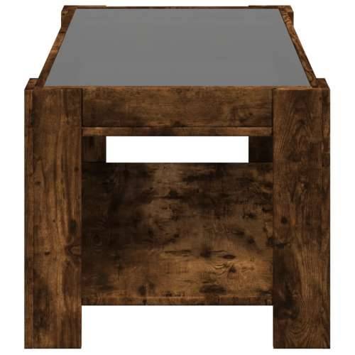 Stolić za kavu LED boja hrasta 93x53x45 cm konstruirano drvo - Dimljeni hrast 1 93 cm Cijena