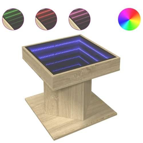 Stolić za kavu LED boja hrasta 50x50x45 cm konstruirano drvo - sonoma hrast 1 Cijena
