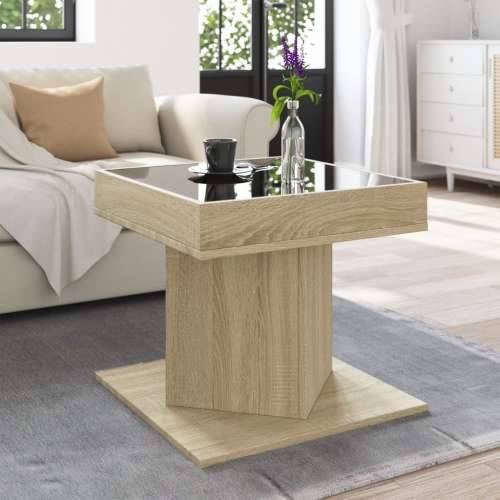 Stolić za kavu LED boja hrasta 50x50x45 cm konstruirano drvo - sonoma hrast 1 Cijena