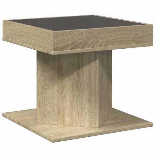 Stolić za kavu LED boja hrasta 50x50x45 cm konstruirano drvo - sonoma hrast 1 Cijena