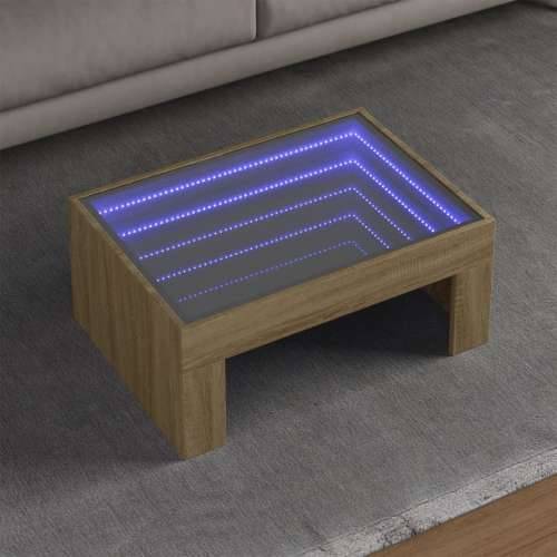 Stolić s beskonačnim LED svjetlima boja hrasta 70x50x30 cm - sonoma hrast 1 70 cm 50 cm Cijena