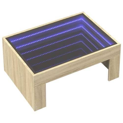 Stolić s beskonačnim LED svjetlima boja hrasta 70x50x30 cm - sonoma hrast 1 70 cm 50 cm Cijena