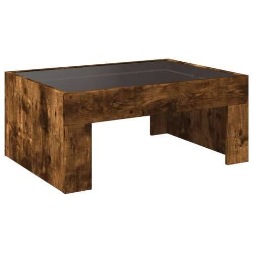 Stolić s beskonačnim LED svjetlima boja hrasta 70x50x30 cm - Dimljeni hrast 1 70 cm 50 cm Cijena