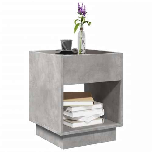 Stolić s beskonačnim LED siva boja betona 40x40x50 cm - Beton siva 1 40 cm Cijena
