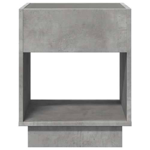 Stolić s beskonačnim LED siva boja betona 40x40x50 cm - Beton siva 1 40 cm Cijena