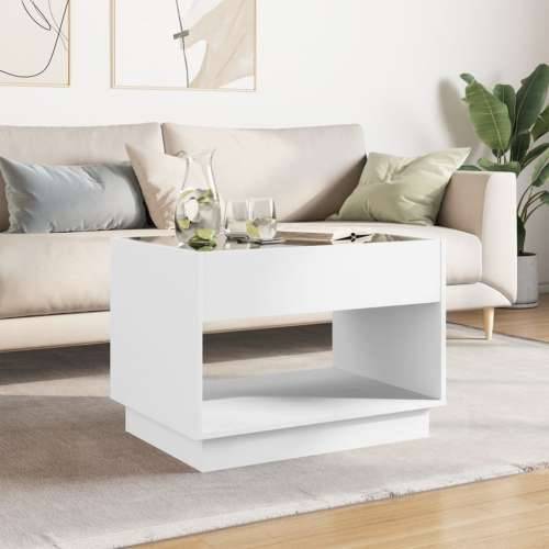 Stolić za kavu s beskonačnim LED svjetlima bijeli 70x50x50 cm - Bijela 1 70 cm Cijena