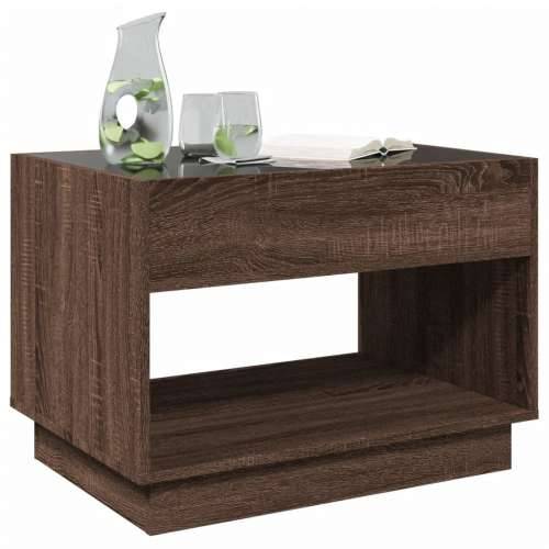 Stolić s beskonačnim LED svjetlima boja hrasta 70x50x50 cm - Smeđi hrast 1 70 cm Cijena