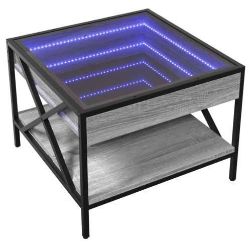 Stolić s beskonačnim LED svjetlima boja hrasta 50x50x38 cm - Sivi hrast sonoma 50 x 50 x 38 cm 1 Cijena