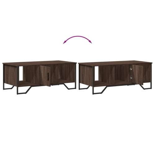 Stolić za kavu smeđa boja hrasta 100x51x40 cm konstruirano drvo - Smeđi hrast 1 Cijena