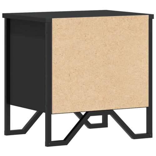 Noćni ormarić crni 40 x 30 x 40 cm od konstruiranog drva - Crna 1 Cijena