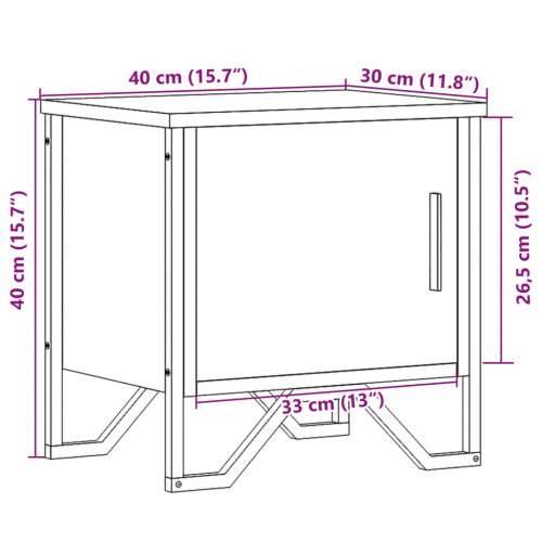 Noćni ormarići 2 kom boja smeđeg hrasta 40x30x40 cm drveni - Smeđi hrast 2 Cijena