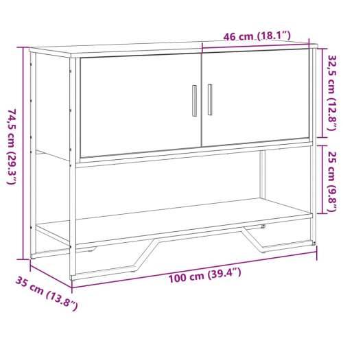 Konzolni stol boja hrasta 100 x 35 x 74,5 cm konstruirano drvo - sonoma hrast 1 Cijena