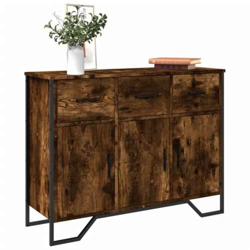 Komoda boja dimljenog hrasta 97x32,5x74,5 cm konstruirano drvo - Dimljeni hrast 1 Cijena