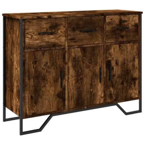 Komoda boja dimljenog hrasta 97x32,5x74,5 cm konstruirano drvo - Dimljeni hrast 1 Cijena