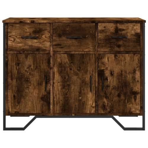 Komoda boja dimljenog hrasta 97x32,5x74,5 cm konstruirano drvo - Dimljeni hrast 1 Cijena