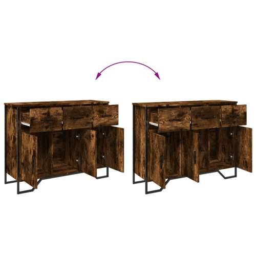 Komoda boja dimljenog hrasta 97x32,5x74,5 cm konstruirano drvo - Dimljeni hrast 1 Cijena
