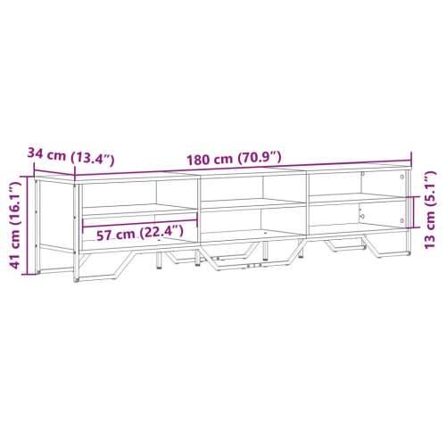 TV ormarić boja hrasta sonome 180x34x41 cm konstruirano drvo - sonoma hrast 1 180 cm Cijena