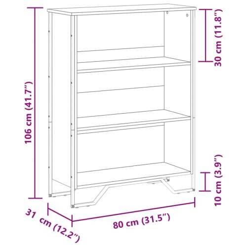 Regal za knjige boja hrasta 80x31x106 cm od konstruiranog drva - sonoma hrast 1 106 cm 80 cm Cijena