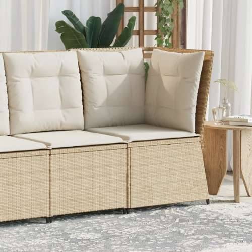 Kutna vrtna sofa s jastucima bež od poliratana - bež i krem 1 kutna sofa Cijena