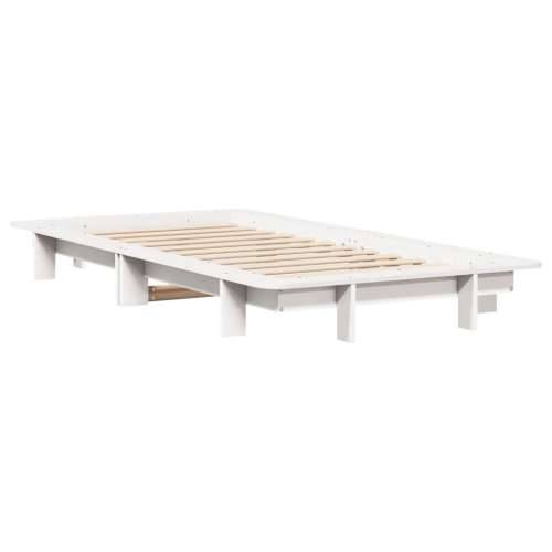 Okvir kreveta bez madraca bijeli 90 x 200 cm masivna borovina - Bijela 90 x 200 cm Cijena
