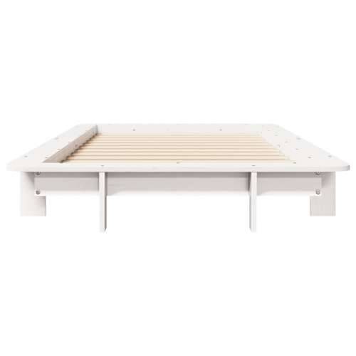 Okvir kreveta bez madraca bijeli 90 x 200 cm masivna borovina - Bijela 90 x 200 cm Cijena