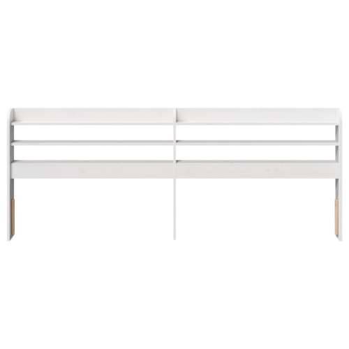 Uzglavlje s policama bijeli 200 cm od masive borovine - Bijela 210 x 16 x 82 cm 1 Cijena