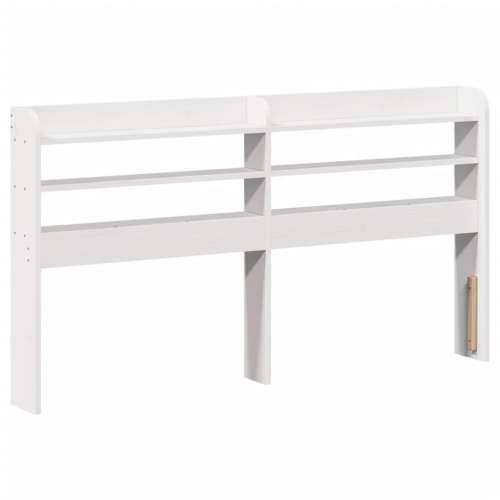 Uzglavlje s policama bijeli 160 cm od masive borovine - Bijela 170 x 16 x 82 cm 1 Cijena