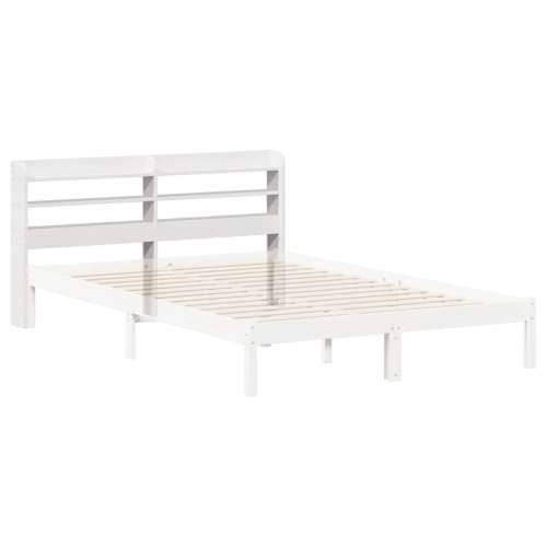 Uzglavlje s policama bijeli 160 cm od masive borovine - Bijela 170 x 16 x 82 cm 1 Cijena