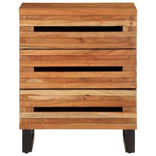 Noćni ormarić 50x34x62 cm od masivnog drva bagrema - Smeđa 1 Masivno bagremovo drvo Cijena