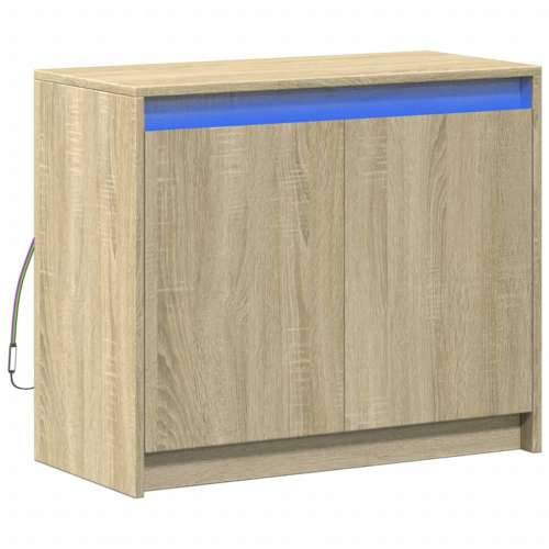 Komoda s LED boja hrasta sonome 72x34x61 cm konstruirano drvo - sonoma hrast 1 Cijena