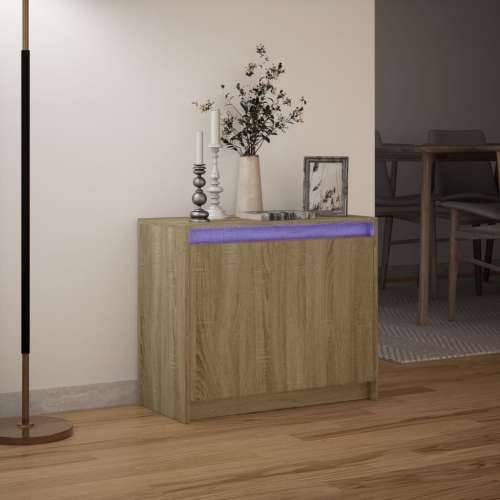 Komoda s LED boja hrasta sonome 72x34x61 cm konstruirano drvo - sonoma hrast 1 Cijena