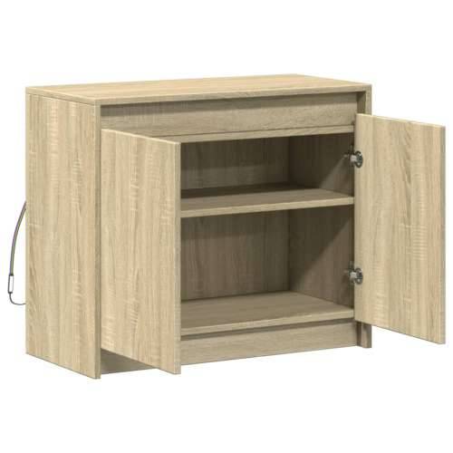 Komoda s LED boja hrasta sonome 72x34x61 cm konstruirano drvo - sonoma hrast 1 Cijena