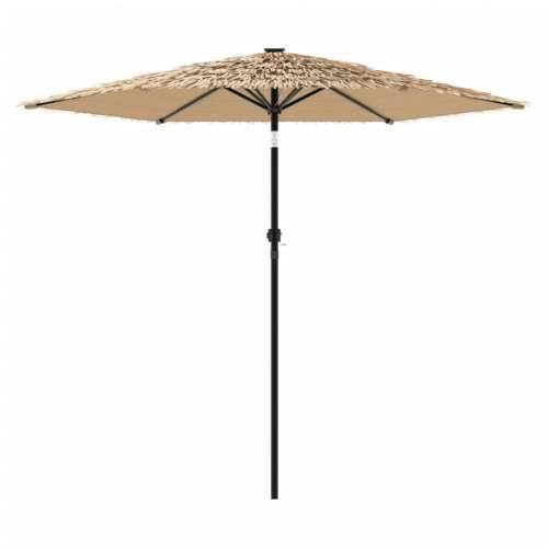 Vrtni suncobran LED s čeličnom šipkom smeđi 268x268x226 cm - 268 x 268 x 226 cm 1 Cijena