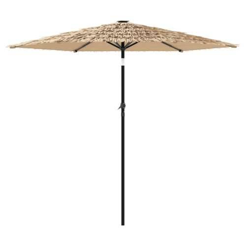 Vrtni suncobran LED s čeličnom šipkom smeđi 268x268x226 cm - 268 x 268 x 226 cm 1 Cijena