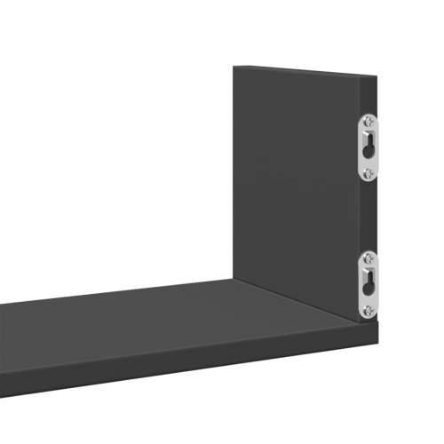 Zidne police 3 kom crne 58 x 18 x 18 cm konstruirano drvo - Crna 58 x 18 x 18 cm 1 Cijena