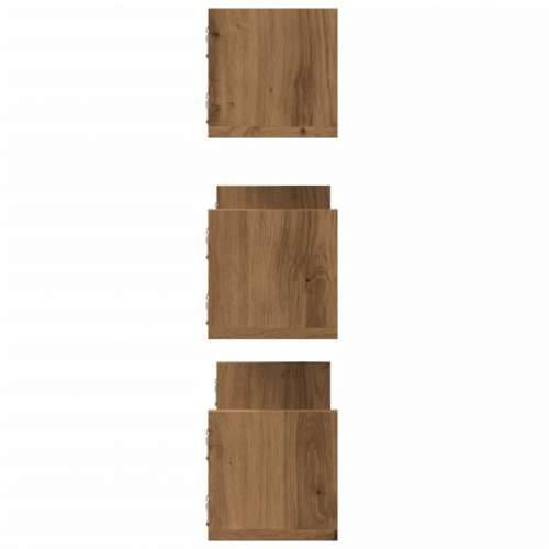 Zidne police 3 kom boja artisian hrast 58x18x18 cm drvene - Boja hrasta 58 x 18 x 18 cm 1 Cijena