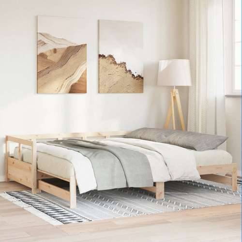 Dnevni krevet bez madraca 80 x 200 cm od masivne borovine - Prirodna 80 x 200 cm Ne Cijena