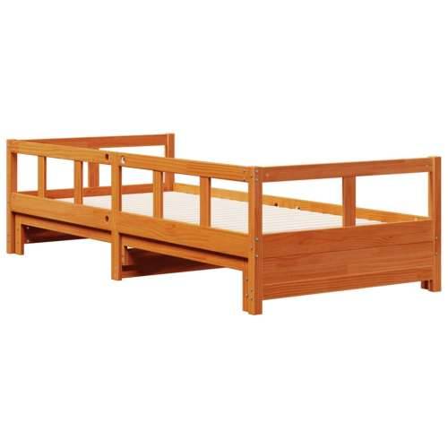 Dnevni krevet bez madraca voštano smeđi 90 x 200 cm od borovine - Voštano smeđa 90 x 200 cm Ne Cijena