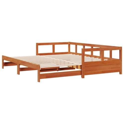 Dnevni krevet bez madraca voštano smeđi 90 x 200 cm od borovine - Voštano smeđa 90 x 200 cm Ne Cijena
