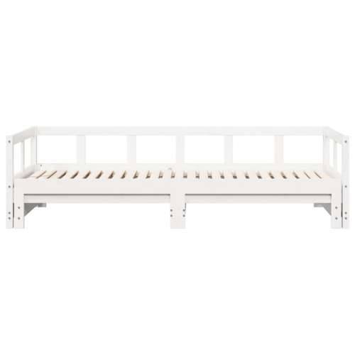 Dnevni krevet bez madraca bijeli 90 x 190 cm masivna borovina Bijela 90 x 190 cm Ne Cijena
