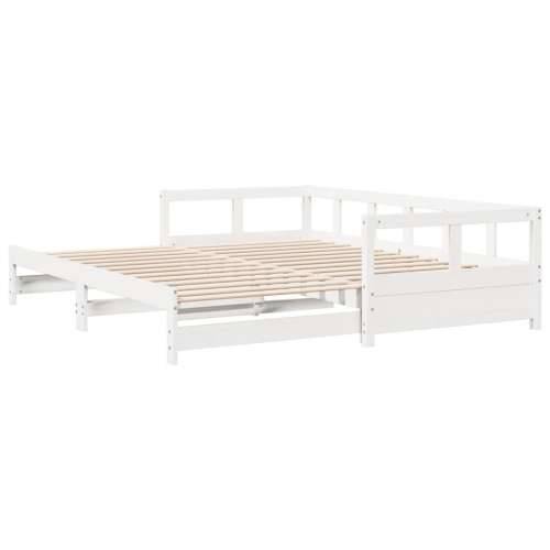Dnevni krevet bez madraca bijeli 90 x 190 cm masivna borovina Bijela 90 x 190 cm Ne Cijena