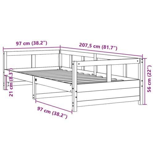 Dnevni krevet prirodni 90 x 200 cm od masivne borovine - Prirodna 90 x 200 cm Ne Cijena