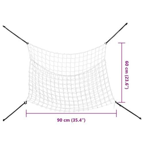 Mreže za sijeno 2 kom pravokutne bijele 90 x 60 cm PP - Bijela 0.9 x 0.6 m 2 Cijena