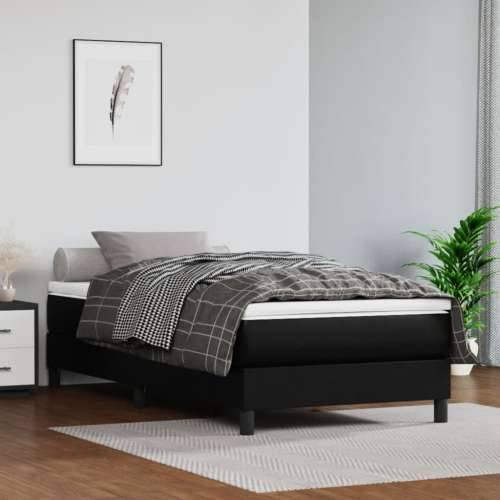 Dječji madrac s džepičastim oprugama crni 80x160 cm lažna koža - Crna 80 x 160 cm 1 Cijena