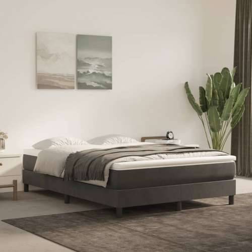 Madrac s oprugama tamnosivi 120x210x20 cm baršunasti - Tamno siva 120 x 210 cm 1 Cijena