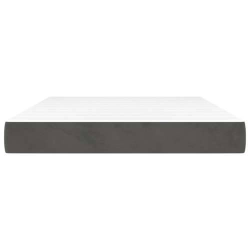 Madrac s oprugama tamnosivi 120x210x20 cm baršunasti - Tamno siva 120 x 210 cm 1 Cijena
