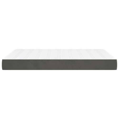 Madrac s oprugama tamnosivi 120x210x20 cm baršunasti - Tamno siva 120 x 210 cm 1 Cijena