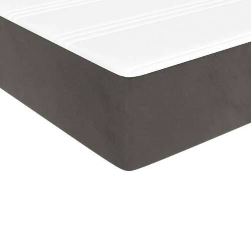 Madrac s oprugama tamnosivi 120x210x20 cm baršunasti - Tamno siva 120 x 210 cm 1 Cijena